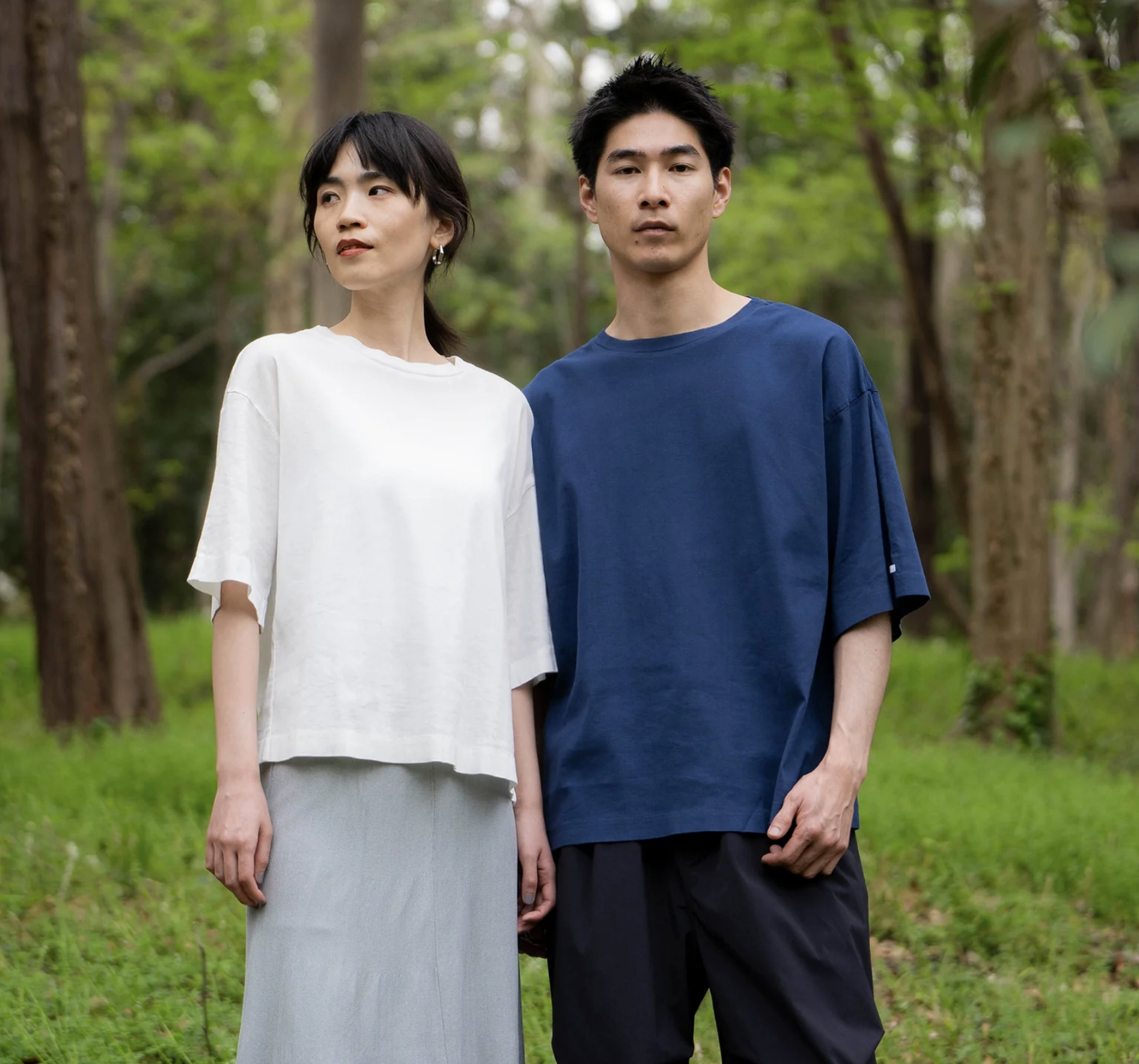 日本製 五分袖BIWACOTTON　T-shirt