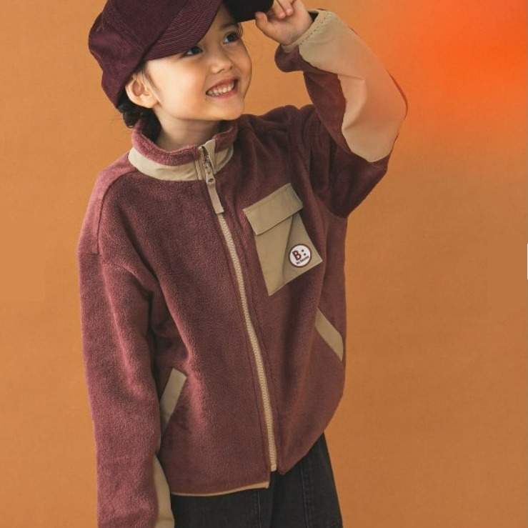 B:Ming by BEAMS童裝外套  羊絨拉鍊外套（90～150cm）